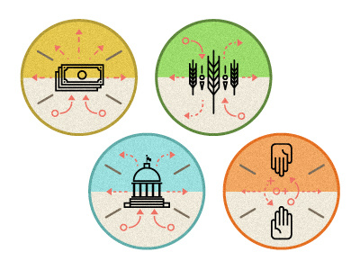 Econ Icon 1 business food government icons illustration money wheat