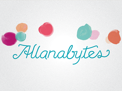 Allanabytes blogger foodie lettering logotype