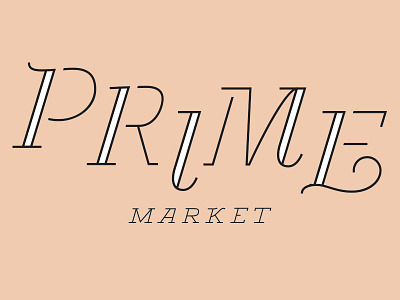 Prime Market alt branding chicago lettering logotype market retail