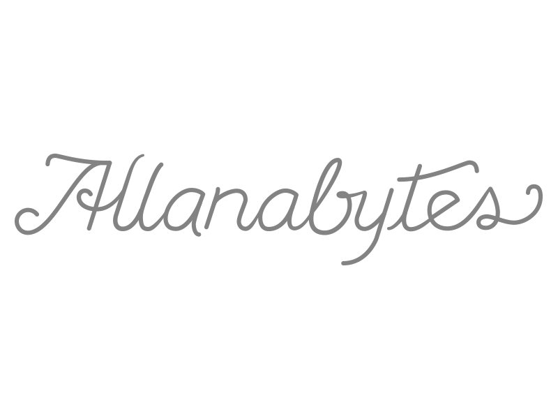Allanabytes Gif logotype refined lettering branding