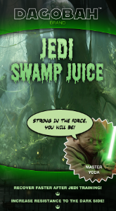 jedi swamp juice label fake label package starwars