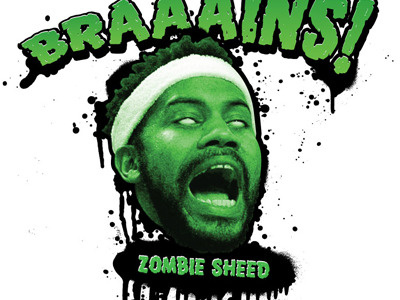 zombie sheed basketball illustration rasheed wallace t shirt zombie
