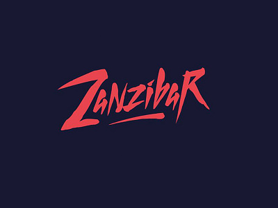 ZANZIBAR // LOGO DESIGN custom font handmade logo typography