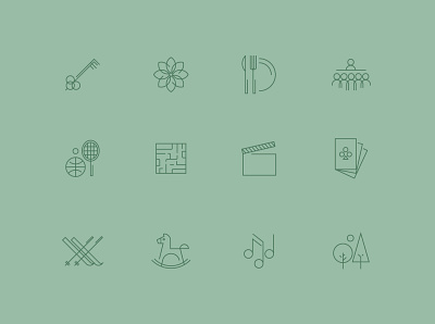 Cristallo icons custom hotel icon icons iconset inline minimal minimalist