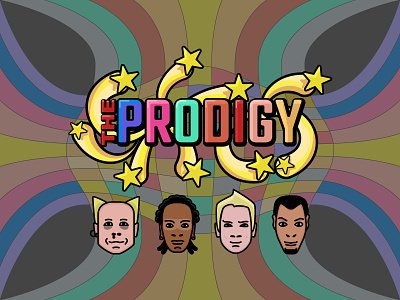 the prodigy background cartoon character famous famous people flat illustration flatdesign font design funny funny illustration graphicdesign graphics icons illustration music music band stars the prodigy vector vector art