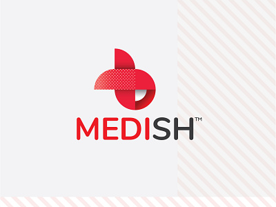 Medish - Logo Design app application brand brand identity branding branding design briefbox check checkmark den eco heat icon identity logo mark logodesign pin pinpoint symbol ui warm