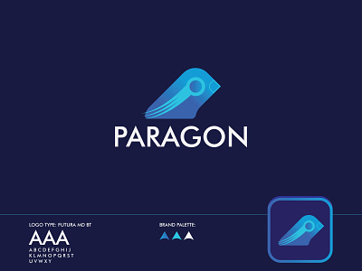 Paragon - Logo Concept abstract app birds brand creative geometic icon identity branding label lettermark logo logomark minimal monogram opal symbol symmetry typography ui ux