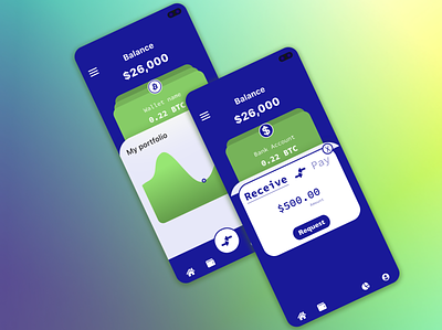 Financial Mobile app design finance home page home screen ui