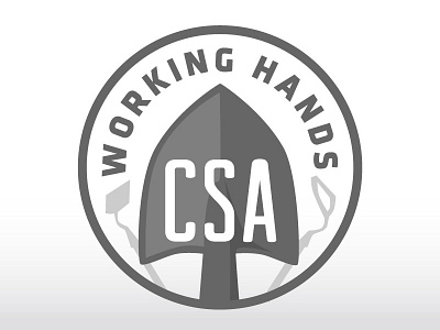 Working Hands CSA sketch csa farm gray logo