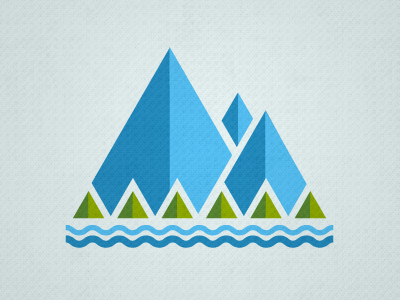 Beacon logo mountain stream tree triangle!