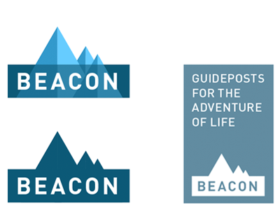 Beacon adventure beacon din logo mountain