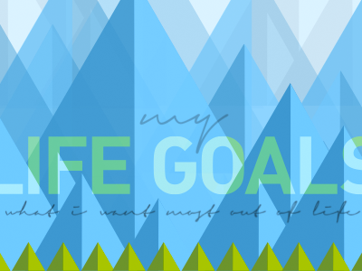 Goals Poster geometric goal mountain