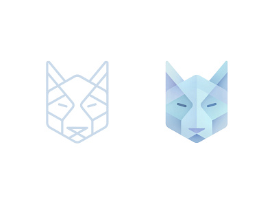 ice wolf branding design icon illustration logo vector