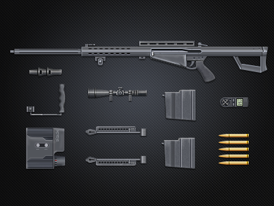 巴雷特 M82a1 简单稍微写实点儿的 app icon