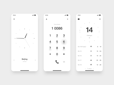 JiAN 01 black and white design minimalist mobile ui uiux