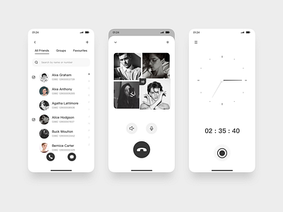 JiAN 05 black and white design minimalist mobile ui uiux