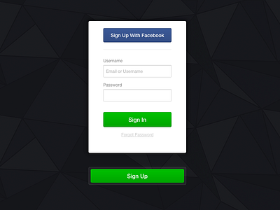 Daily UI - Sign In/Sign Up - 001 - HTML/CSS