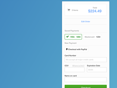 Daily UI - Credit Card Form - HTML/CSS