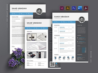 Resume / CV Template a4 best cv best design best resume clean cover letter curriculum vitae cv cv design resume template resume word