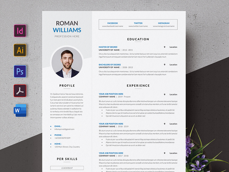 Modern CV Resume by Andri Kurniawan on Dribbble