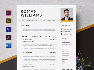 CV or Resume a4 clean cover letter creatiforest creative curriculum vitae cv cv design minimal resume template