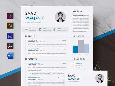 Resume With Bussines Card a4 clean cover letter creatiforest creative curriculum vitae cv cv design elegant resume template resume word