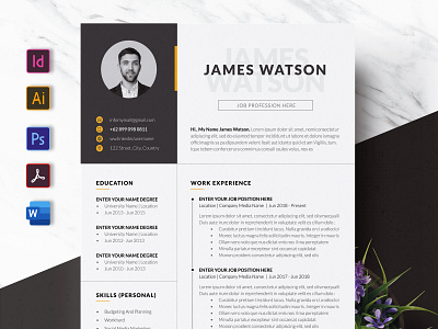 CV a4 clean cover letter creatiforest creative curriculum vitae cv cv design minimal resume template