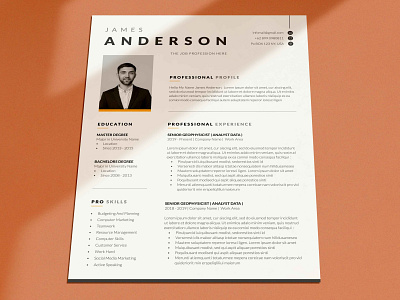 Resume or CV Template a4 clean cover letter creatiforest creative curriculum vitae cv cv design minimal resume template