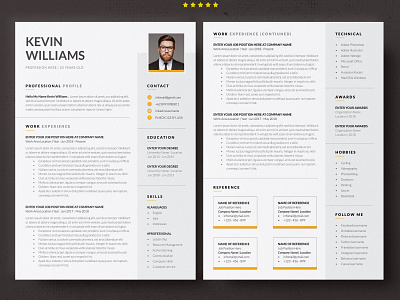 Professional Resume or CV Template