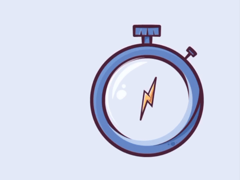 Time is Money 2d animation coin coins cute flat illustration lightning bolt money time timer vector