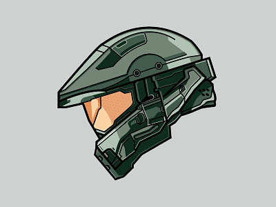Halo, It's Me armor halo halo5 helmet illustration master chief xbox
