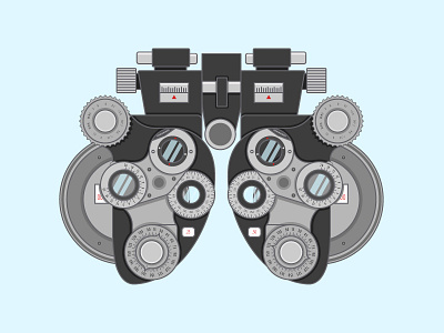 My Puns Keep Getting Cornea blind eye flat illustration machine optomologist sight tests vision