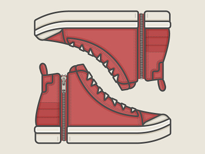 Sole Mate PT II diesel hitops red shoes sneakers zippers