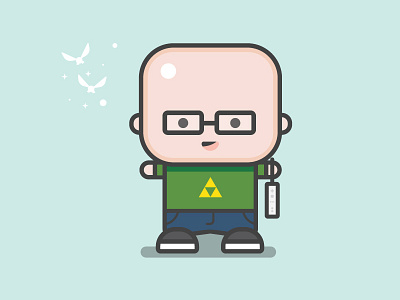 Don't Tri and Force It bald gamer games illustration link nerd nintendo wii u zelda