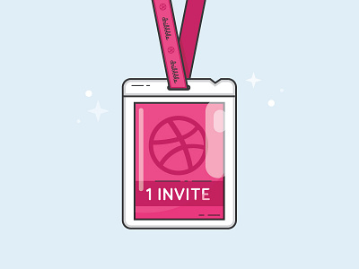 Dribbble Invite Giveaway dribbble giveaway icon illustration invite pass ticket vector