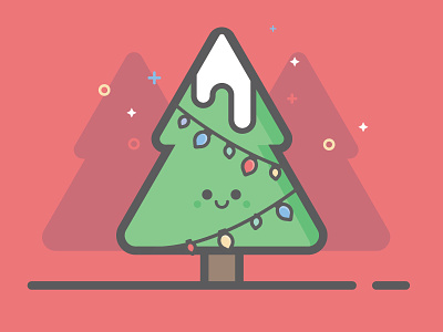 Too Early? christmas christmas tree holiday lights pine tree snow