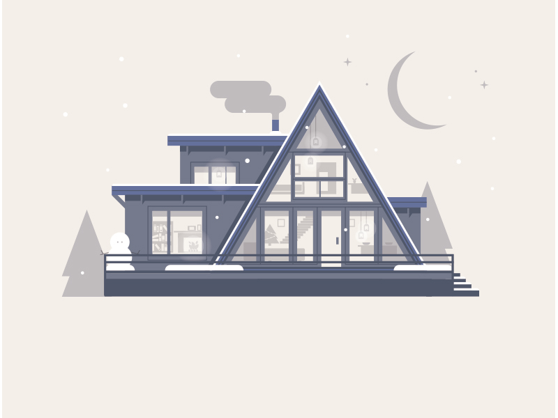 Cabin In The Woods By Odom Sok On Dribbble