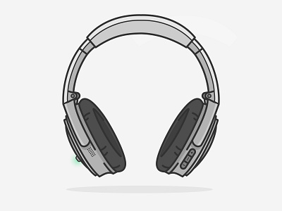 Work Necessity 2d beats bose flat headphone illustration music vector