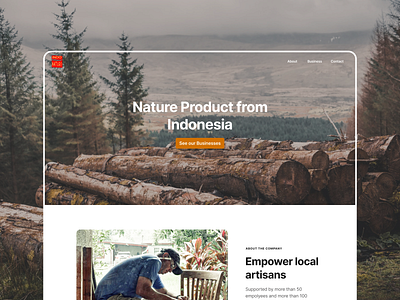 Indonature - Nature Wood Web Landing Page