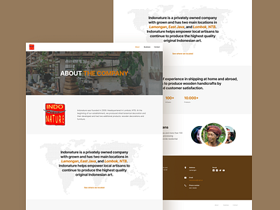 Indonature Company Page - Nature Wood Landing Page Design