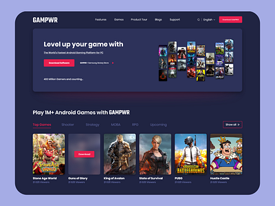 Gaming UI Design ui web