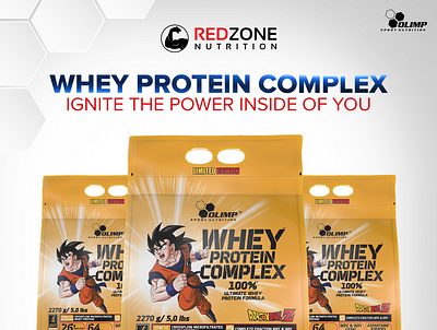 whey protein dragon ball z olimp design illustration photoshop post