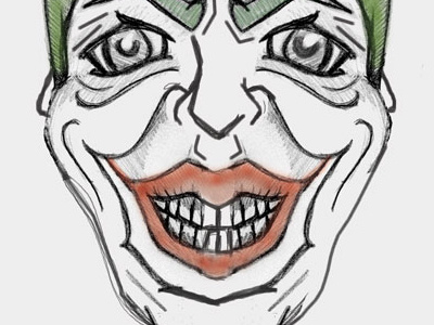 Joker batman comics illustration sketching the joker