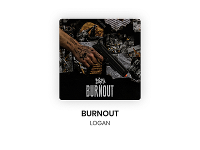 Cover art for track "BURNOUT" cover art graphic design photography