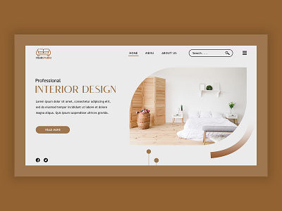 Interior design ad redesign web landing page web ui