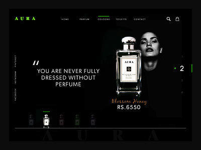 AURA Perfume adobe adobe photoshop graphic design ui web ui webdesign