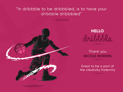 Hello dribbble dribbble dribbble invite graphic design thank you ui