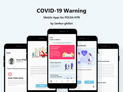 COVID-19 Warning Mobile Apps adobexd app design figma mobile ui ux website