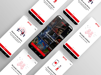 Netflix Mobile App Onboarding (Redesign)