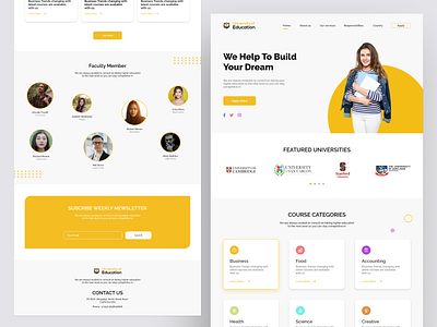 Educational Landing Page designui designuiux designuserinterface education education app educationallandingpage educationui uiux userinterface websitedesign websiteeducation